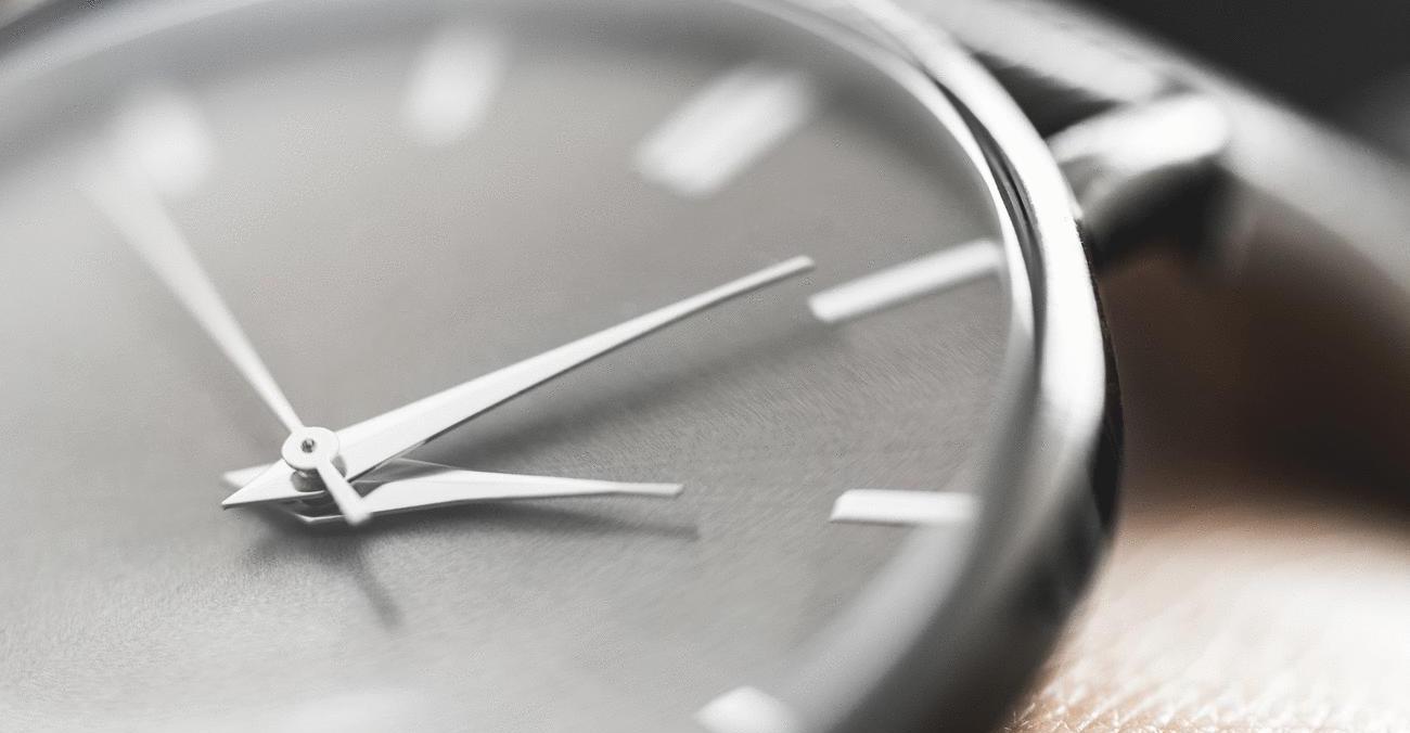 Classic Minimalistic Watches on Wrist Close Up